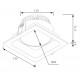 Foco Downlight LED Cuadrado Blanco empotrar 135x135mm 12W